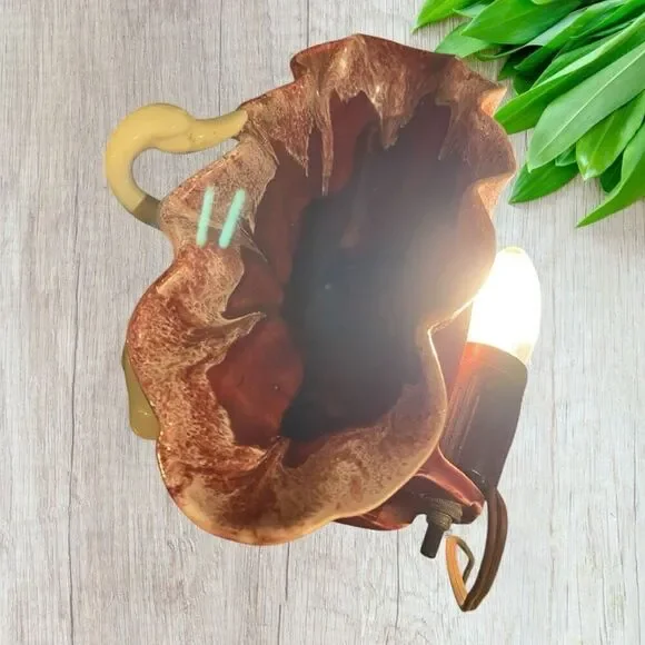 Vintage MCM Swan Console Planter Lamp USA Hard to Find - Picture 7 of 10